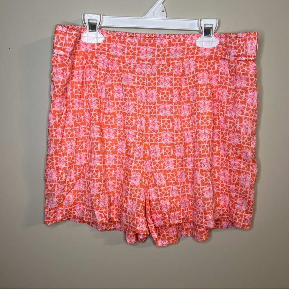VINEYARD VINES Tortola Luxe Pull On Shorts Coral/Pink Cotton Rayon Blend Sz S